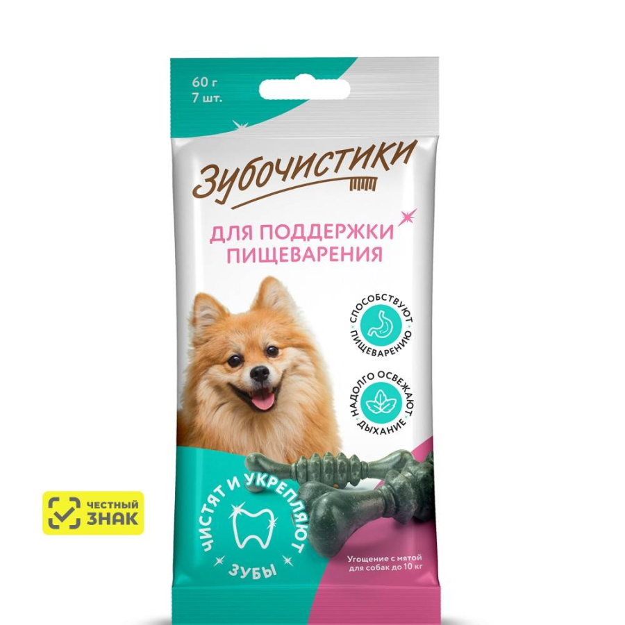Зубочистики "Мятные" для собак мелких пород, 7шт/60г