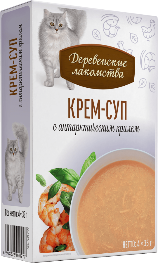 Крем-суп с антарктическим  крилем, пауч 35г*4шт